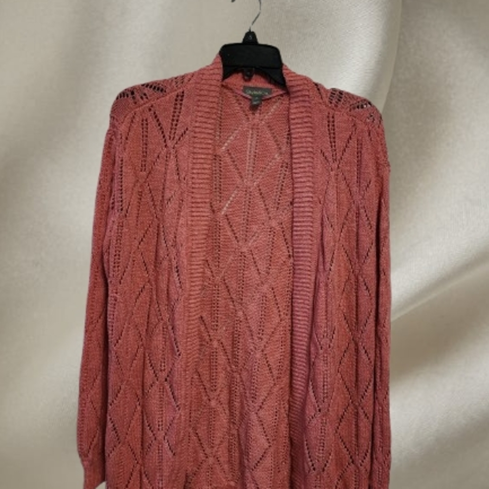 Style & Co. Women's Rose Open Knit Cardigan